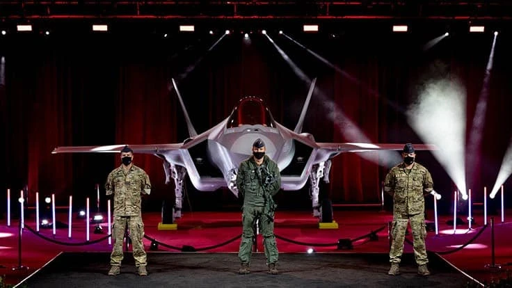 The first Royal Danish Air Force F-35A makes its public debut at Lockheed Martin in Fort Worth, Texas, April 7, 2021.