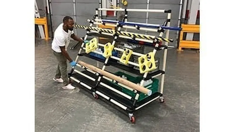 Heavy-duty A-frame kitting cart - Aerospace Manufacturing and Design