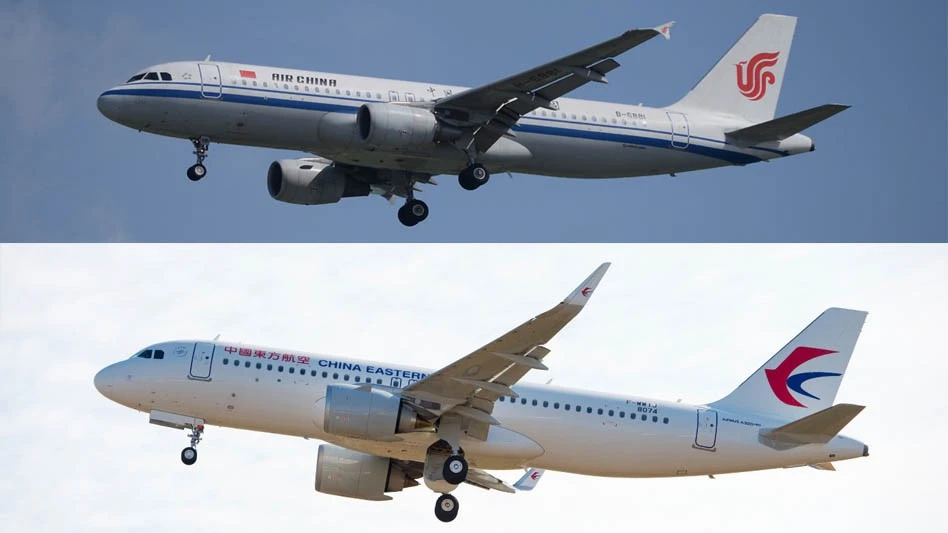 Two of the airlines that are ordering new A320s; these from previous deliveries.