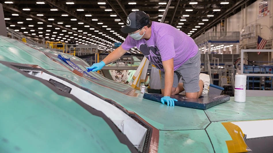 F-35 production line in Fort Worth, Texas.